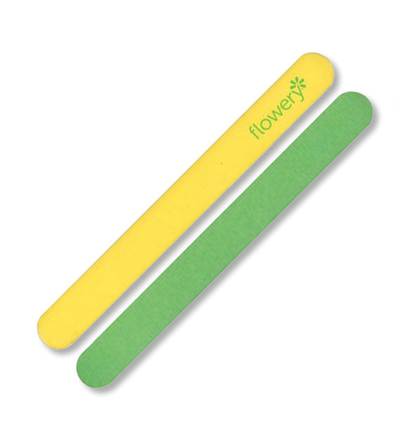 Yellow and green Flowery nail files