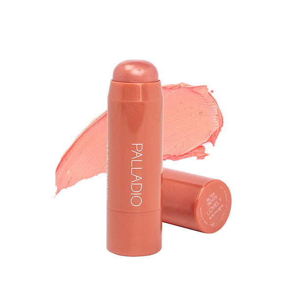 Palladio Cheek & Lip Tint in the shade Lovely with color swatch behind