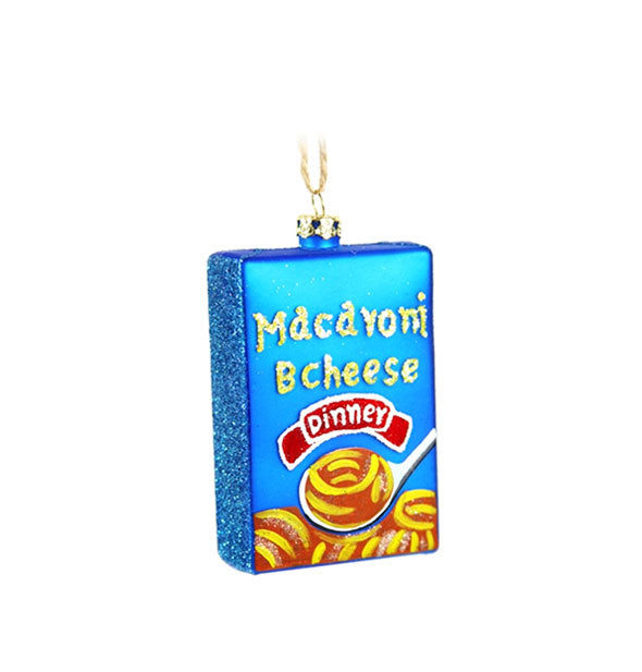 Macaroni & Cheese Dinner box ornament with string