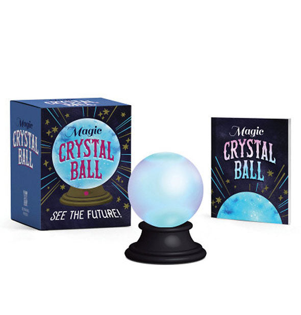 Magic Crystal Ball kit with crystal ball on pedestal, booklet, and box