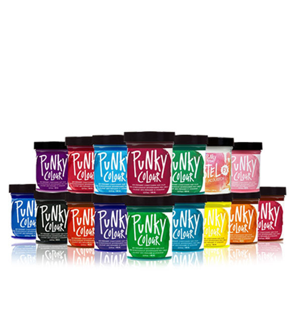 Grouping of Punky Colour hair dye containers