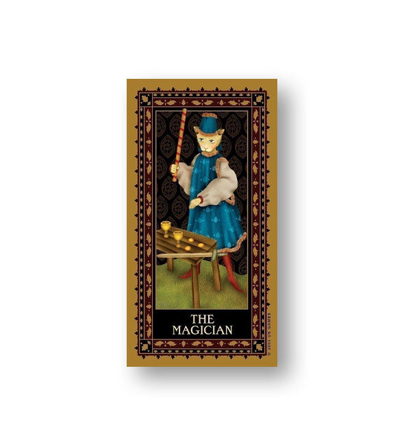 The Magician card from the Medieval Cat Tarot Deck