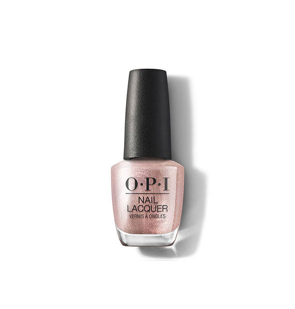 Bottle of metallic rose gold OPI Nail Lacquer