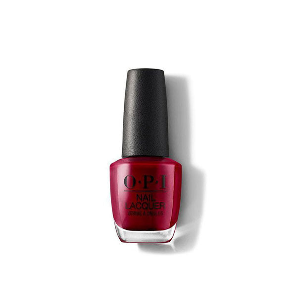 Bottle of dark red OPI Nail Lacquer