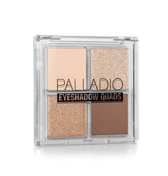 Clear square Palladio Eyeshadow Quad palette in Miss Popular shades