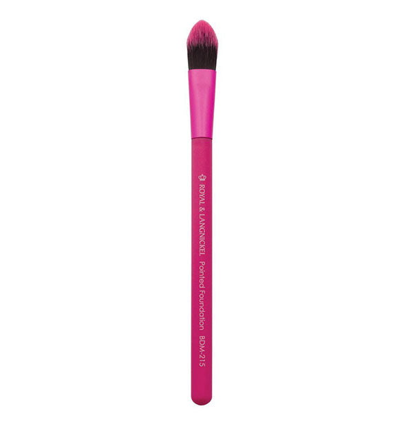 Pink makeup brush with two-tone medium-sized pointed bristle shape