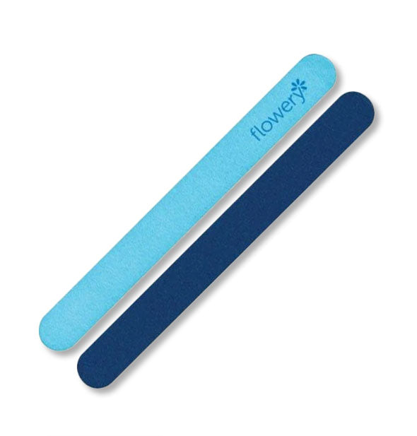 Light and dark blue Flowery nail files