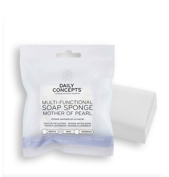 Daily Concepts Multi-Functional Mother of Pearl Soap Sponge with packaging