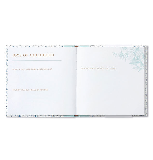 Page spread from book section titled, "Joys of Childhood"