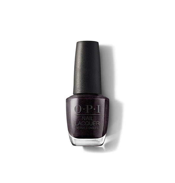 Bottle of shimmery purple-black OPI Nail Lacquer
