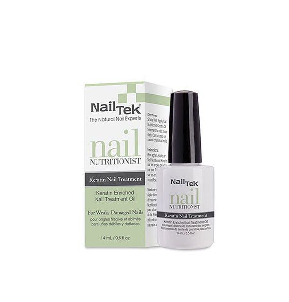 Box and half-ounce bottle of Nail Tek Nail Nutritionist Keratin Nail Treatment Oil