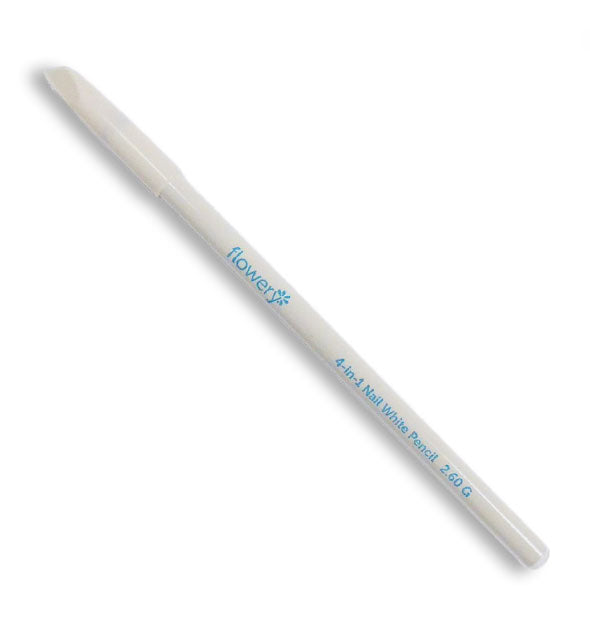 Flowery 4-in-1 Nail White Pencil with blue lettering