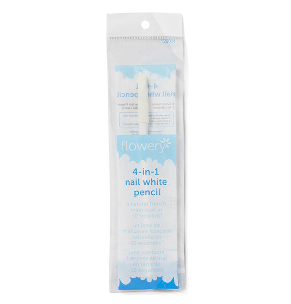 Flowery 4-in-1 Nail White Pencil in packaging