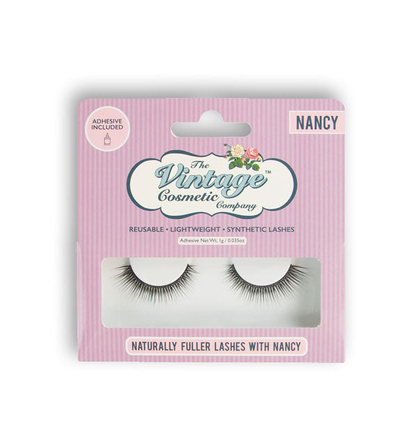 Pack of reusable synthetic strip eyelashes by The Vintage Cosmetic Co. in the style Nancy