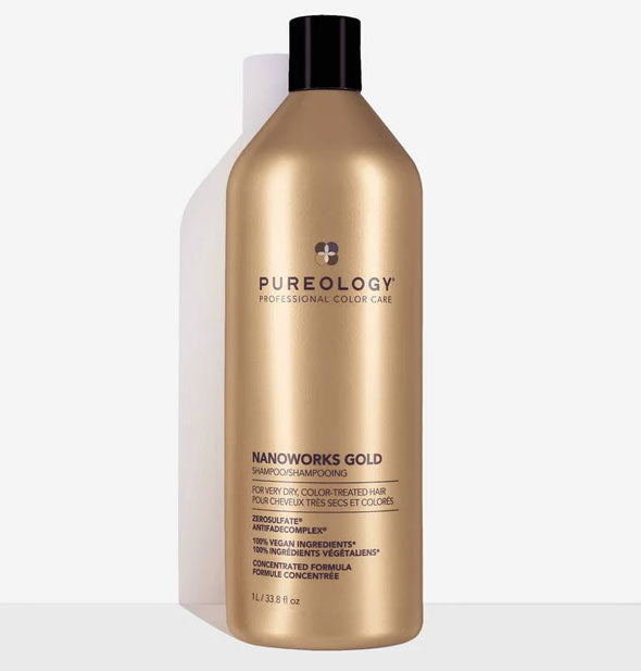 33.8 ounce bottle of Pureology Nanoworks Gold Shampoo