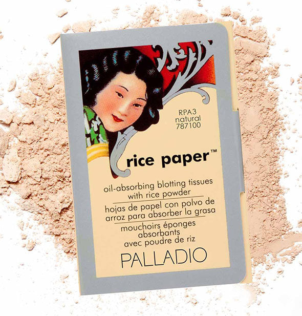 Pack of Palladio Rice Paper Oil-Absorbing Blotting Tissues in the shade Natural
