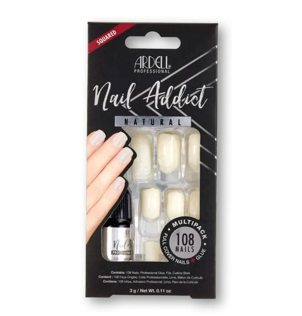 Pack of 108 Nail Addict Natural press-on nails by Ardell