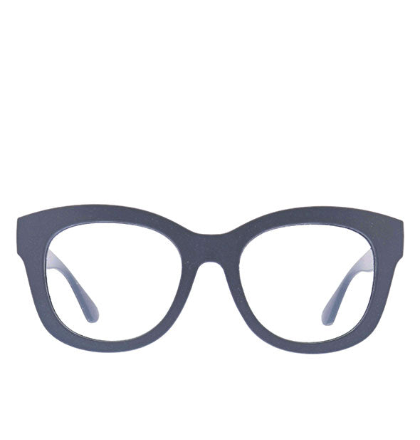 Dark blue reading glasses