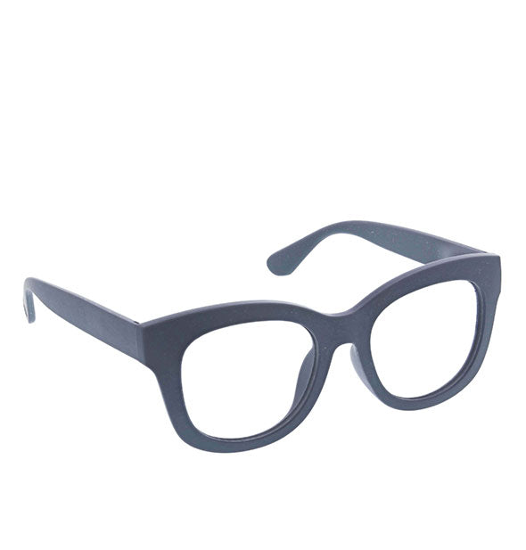 Dark blue reading glasses