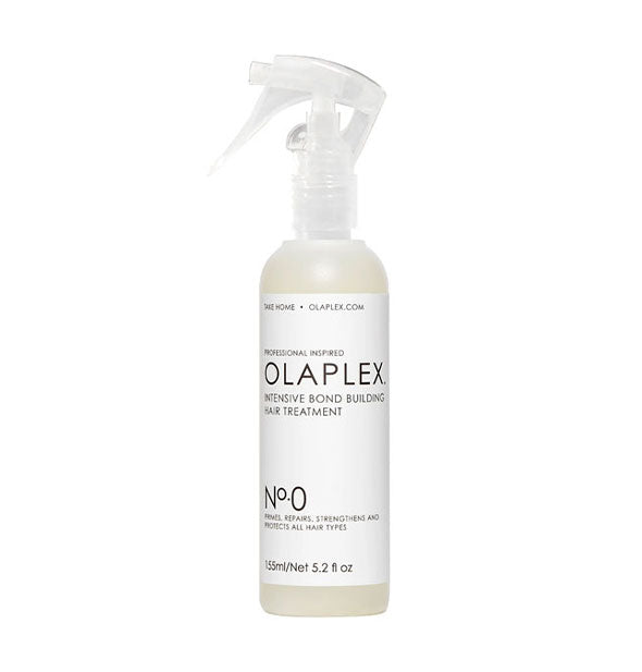 5.2 ounce bottle of Olaplex No. 0 Intensive Bond Building Hair Treatment with spray nozzle