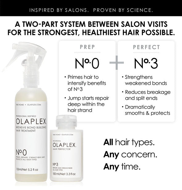 Olaplex No. 0 Intensive Bond Building Hair Treatment and No 3 Hair Perfector: A two-part system between salon visits for the strongest, healthiest hair possible