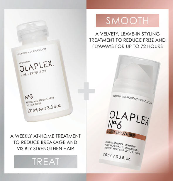 Treat with Olaplex No. 3 Hair Perfector; Smooth with Olaplex No. 6 Bond Smoother