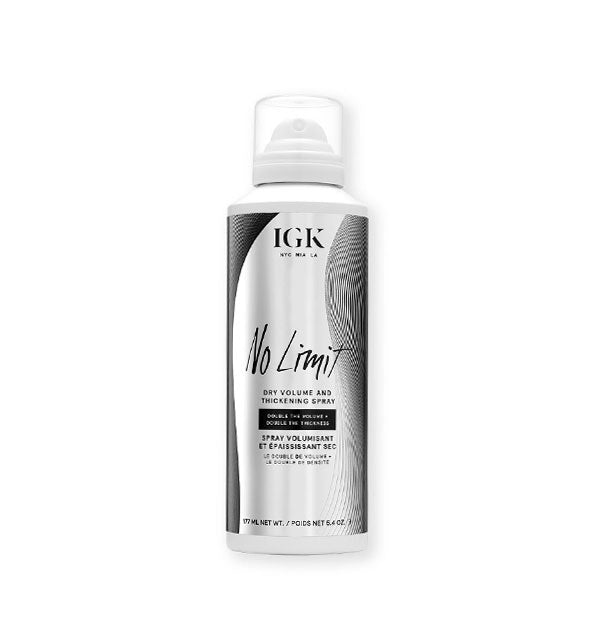 5.4 ounce can of IGK No Limit Dry Volume and Thickening Spray