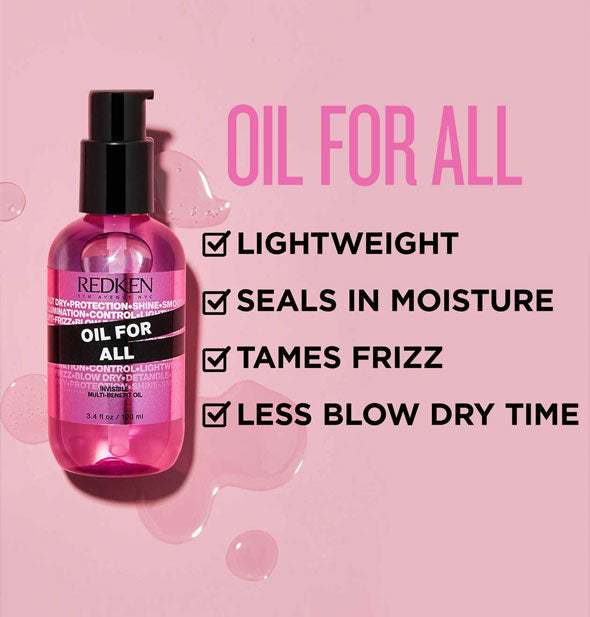 Oil for all: Lightweight; seals in moisture; tames frizz; less blow dry time