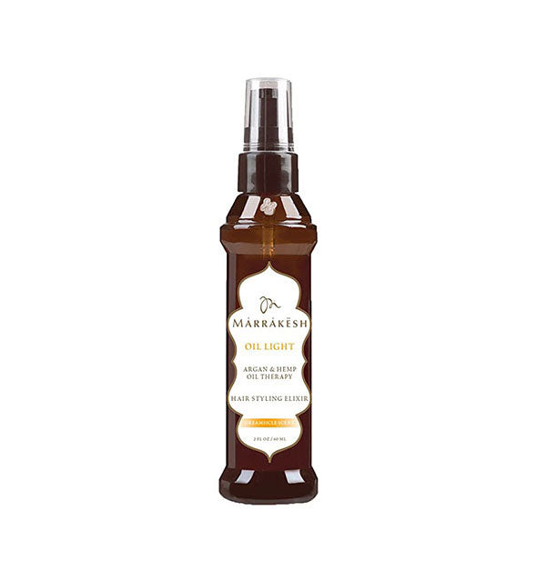 2 ounce bottle of Dreamsicle scent Marrakesh Oil Light Argan & Hemp Oil Therapy Hair Styling Elixir