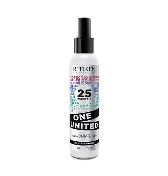 5 ounce bottle of Redken One United All-In-One Multi-Benefit Treatment spray