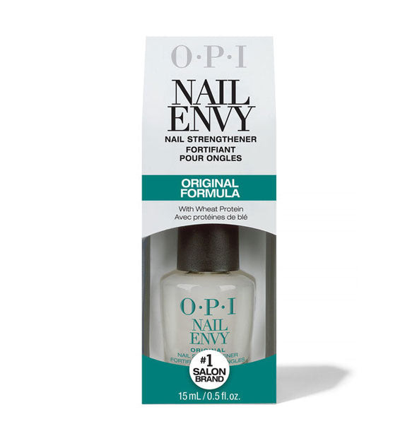 Packaging for OPI Nail Envy Nail Strengthener Original Formula With Wheat Protein