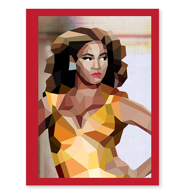 Finished result of a Paint By Sticker: Music Icons puzzle depicts Beyonce