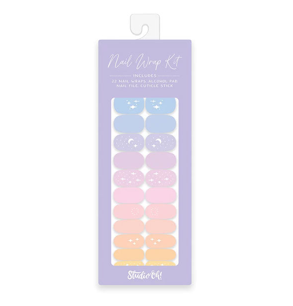 Nail Wrap Kit featuring Pastel Obmré design