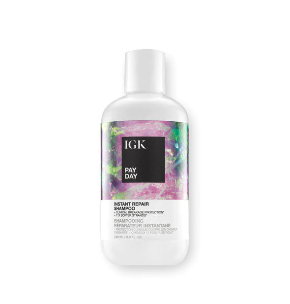 8 ounce bottle of IGK Pay Day Instant Repair Shampoo