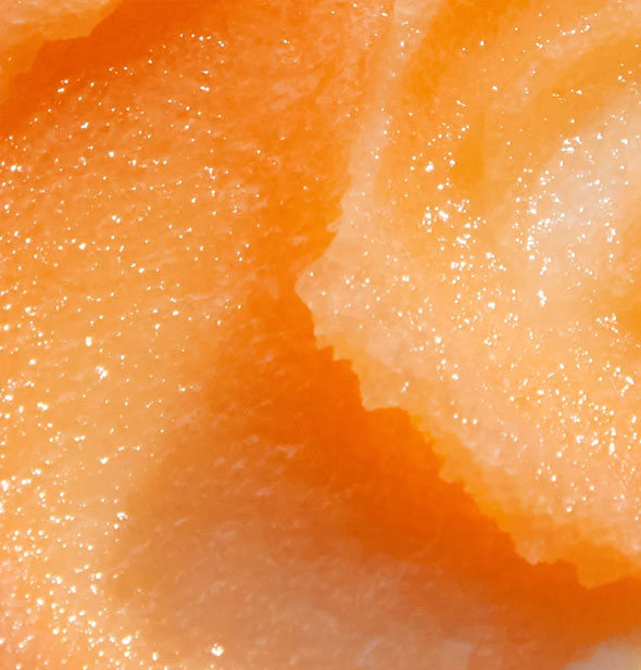 Closeup of orange sugar scrub