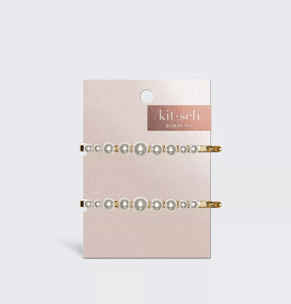 Pack of two pearl bobby pins by Kitsch