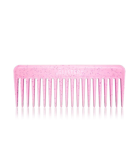 Pink glitter wide-tooth comb