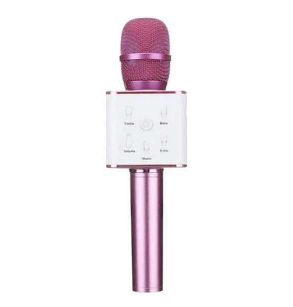 Funky Rico Wireless Karaoke Microphone shown in pink finish