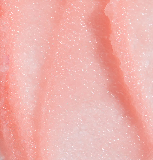 Closeup of pink sugar scrub