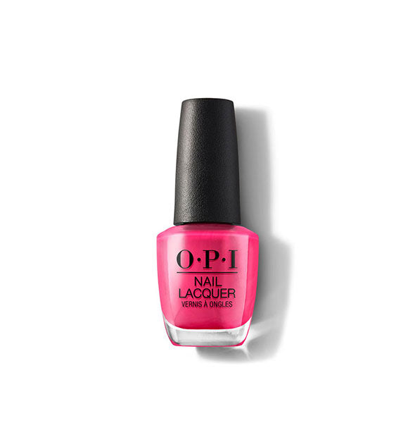 Bottle of hot pink OPI Nail Lacquer