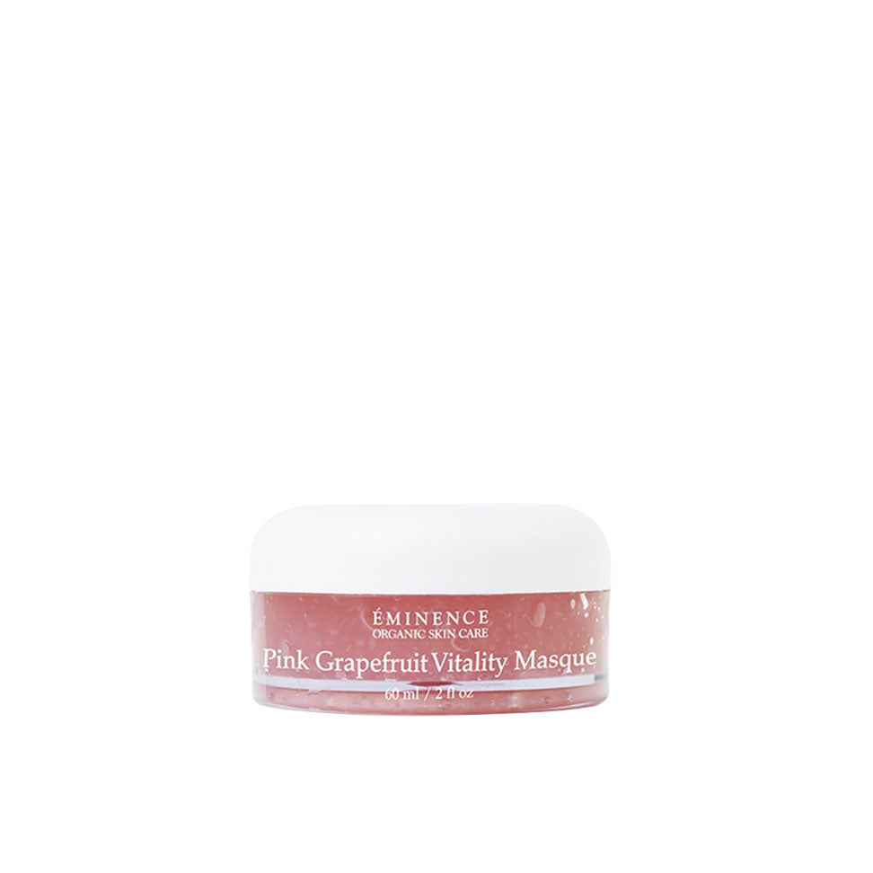 2 ounce pot of Eminence Organic Skin Care Pink Grapefruit Vitality Masque