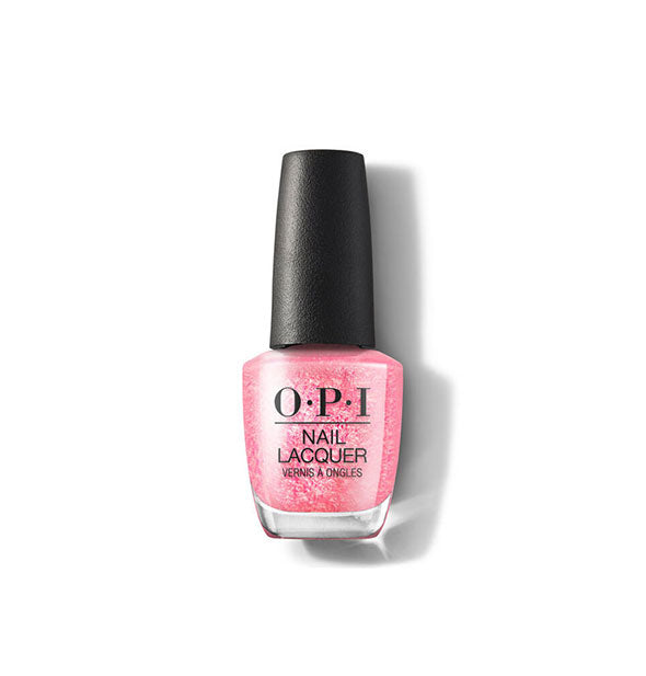 Bottle of sparkly pink OPI Nail Lacquer