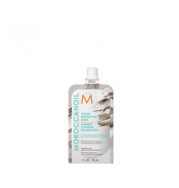 1 ounce pack of Moroccanoil Color Depositing Mask in Platinum