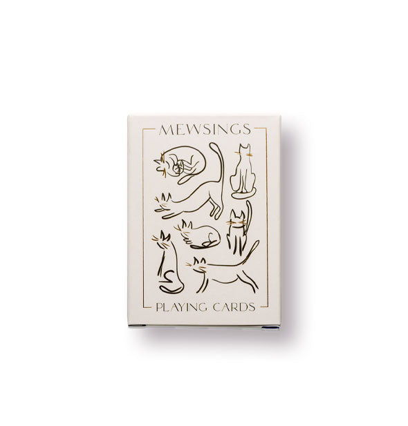 Pack of Mewsings Playing Cards is designed with line drawings of cats in various positions