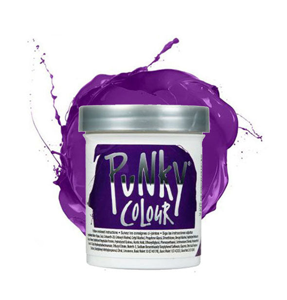 Purple Punky Colour hair dye container with color splotch