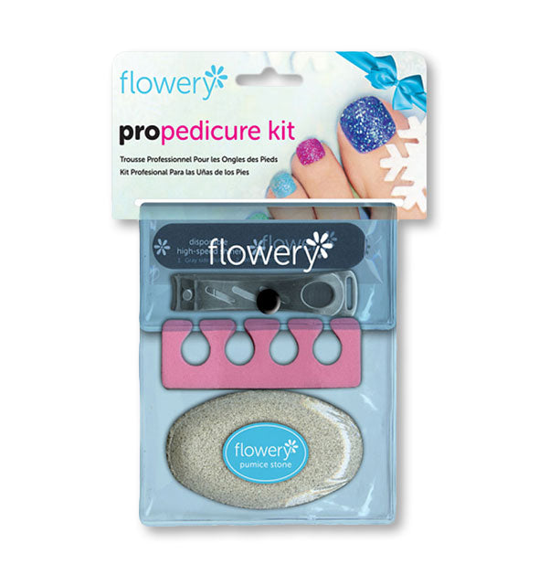 Flowery Pro Pedicure Kit in packaging