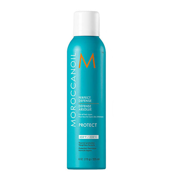 Blue 6 ounce can of Moroccanoil Perfect Defense Protect