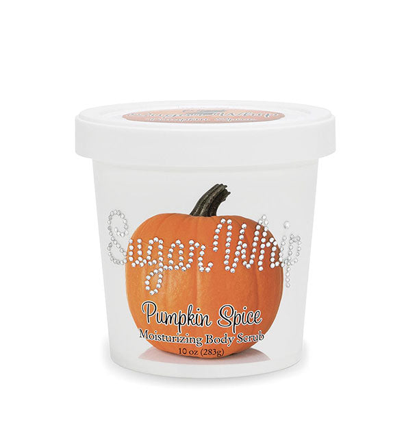 10 ounce tub of Sugar Whip Pumpkin Spice Moisturizing Body Scrub