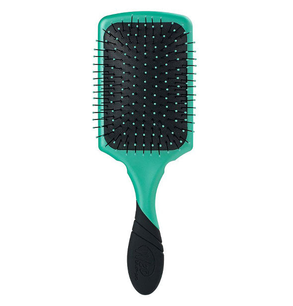 Teal Wet Brush Pro hairbrush with black paddle and handle