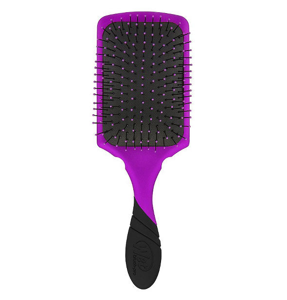 Purple Wet Brush Pro hairbrush with black paddle and handle